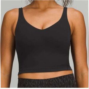 Lululemon Align Active Athleisure Crop Tank Top‎ Black Size 4